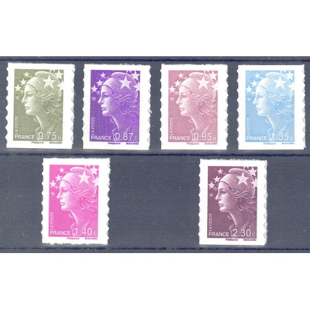 FRANCE 2010 Marianne and Europe (s-a) 6v MNH**