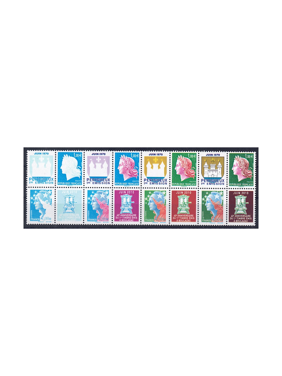 FRANCIA 2010 Marianna (Stampa rotocalco) 8v MNH**