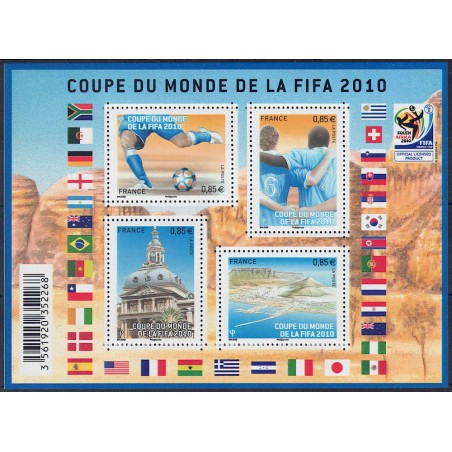 FRANCIA 2010 Mondiale di calcio BF MNH**