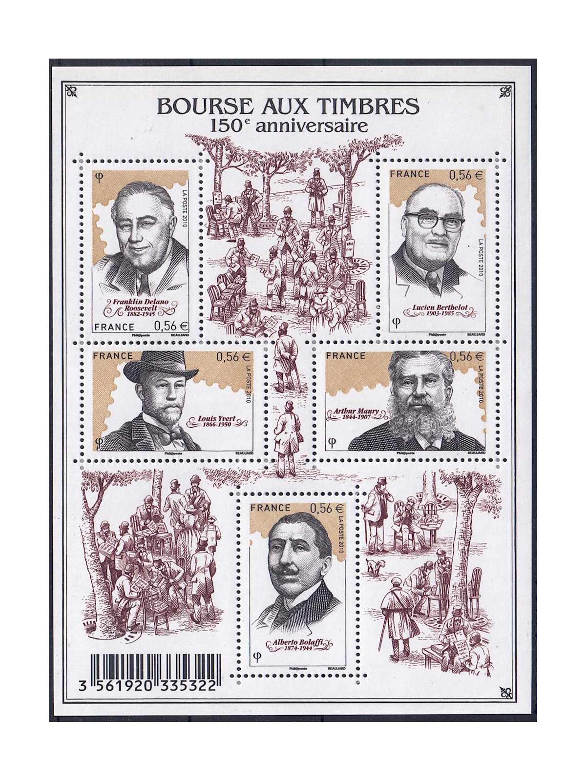 FRANCE 2010 Stamp market s/s MNH**