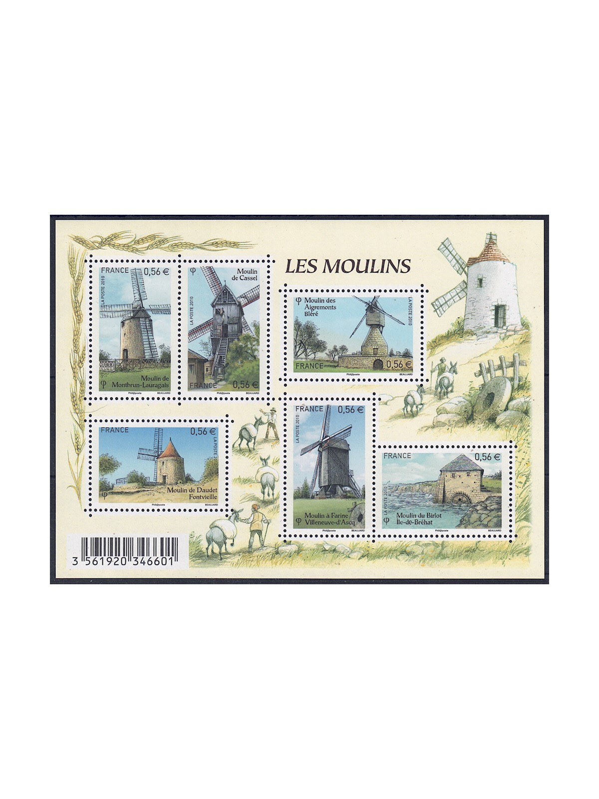 FRANCIA 2010 Mulini BF MNH**