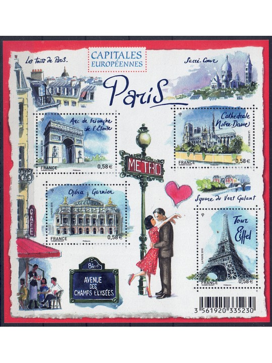 FRANCIA 2010 Capitali europee (Parigi) BF MNH**
