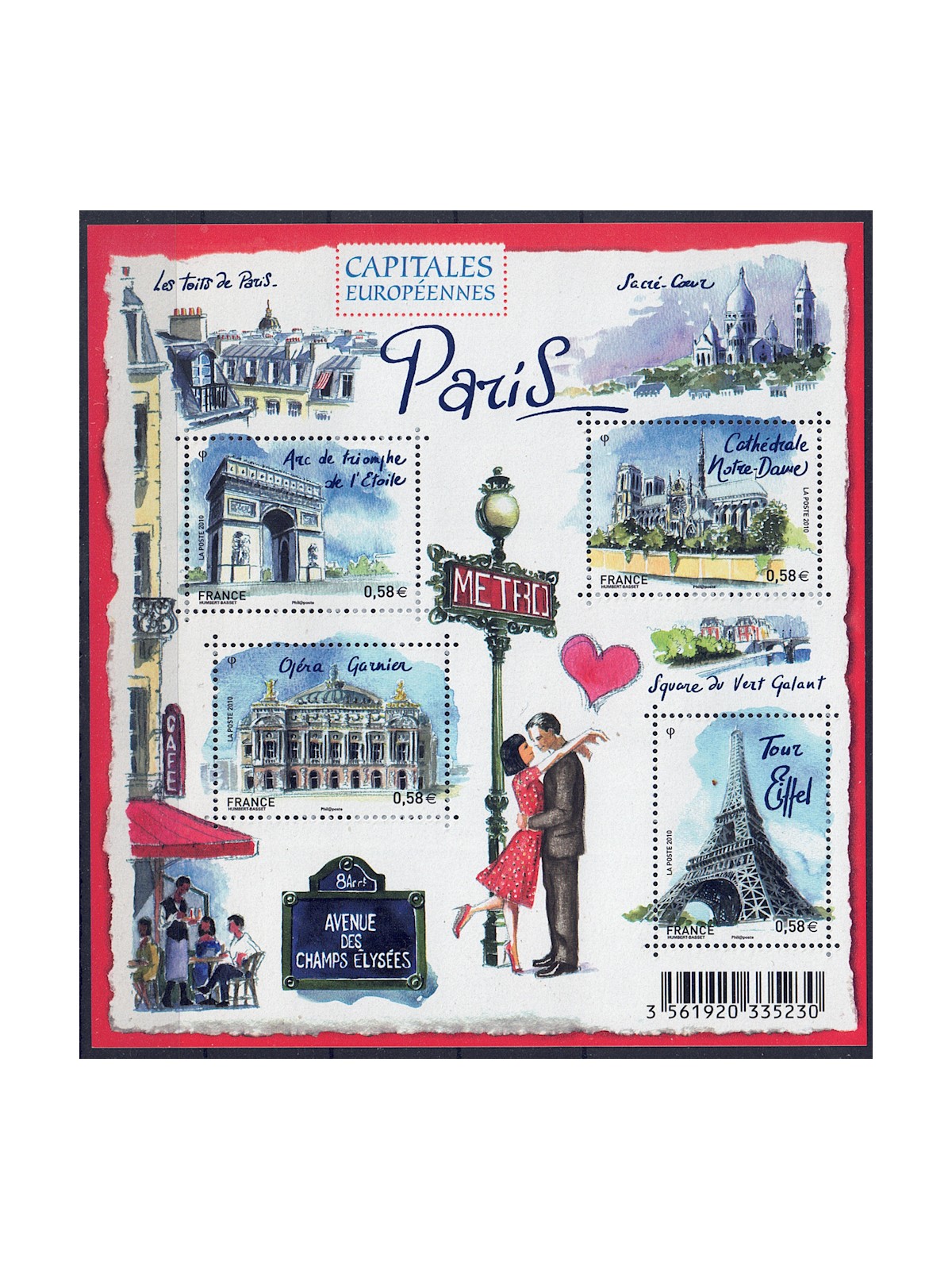 FRANCIA 2010 Capitali europee (Parigi) BF MNH**