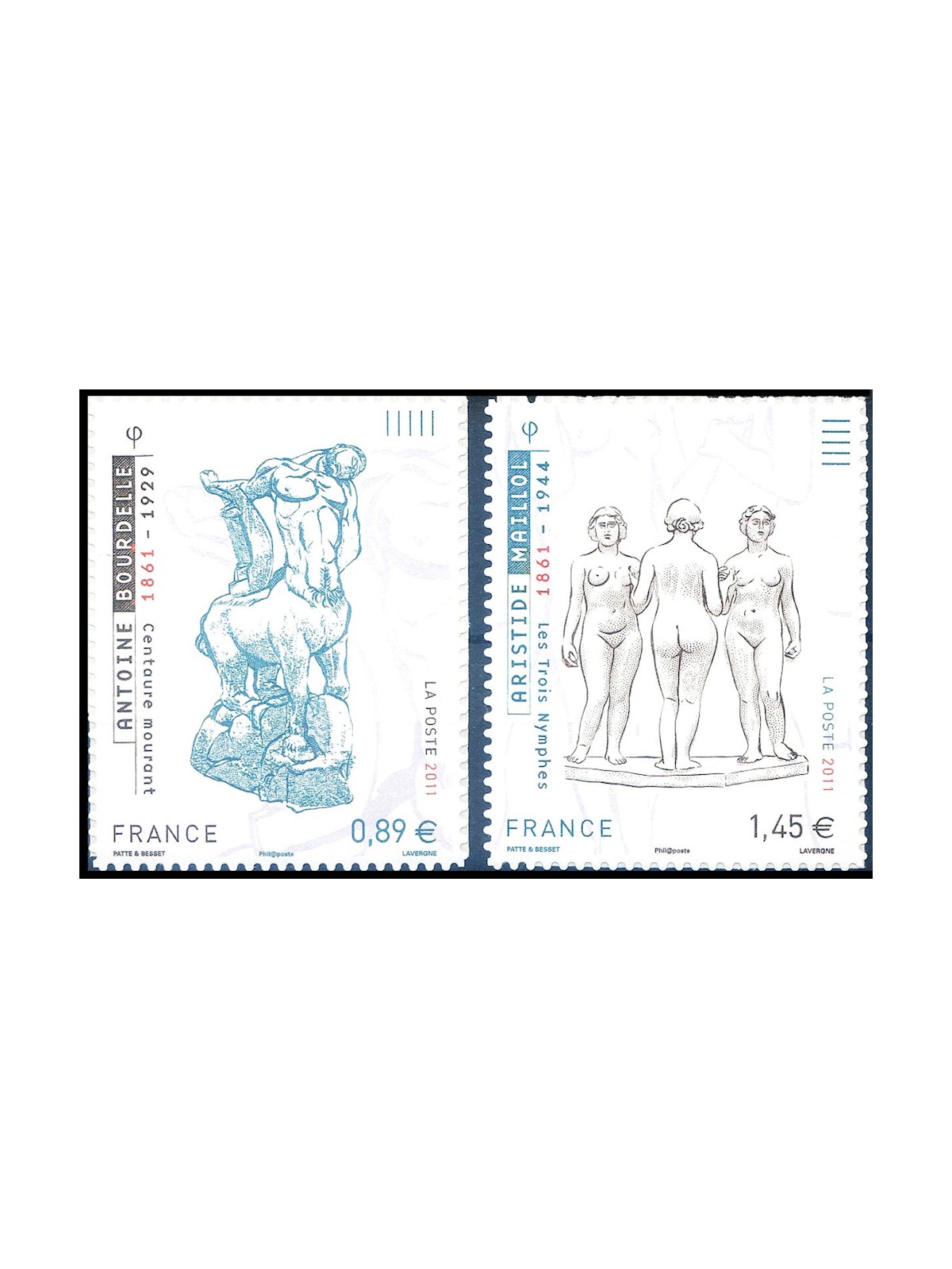 FRANCIA 2011 Arte (Bourdelle e Maillol) 2v MNH**