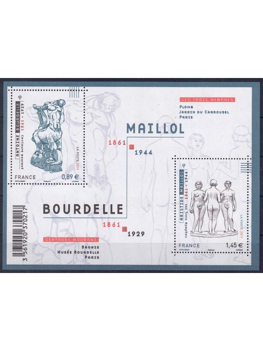 FRANCE 2011 Art (Bourdelle and Maillol) s/s MNH**