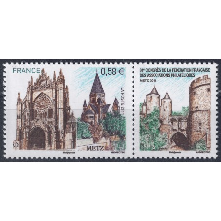 FRANCIA 2011 Società Filateliche Francesi (Metz) MNH**