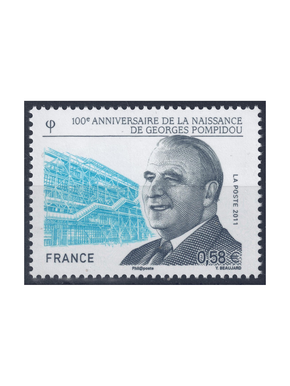 FRANCE 2011 Georges Pompidou MNH**