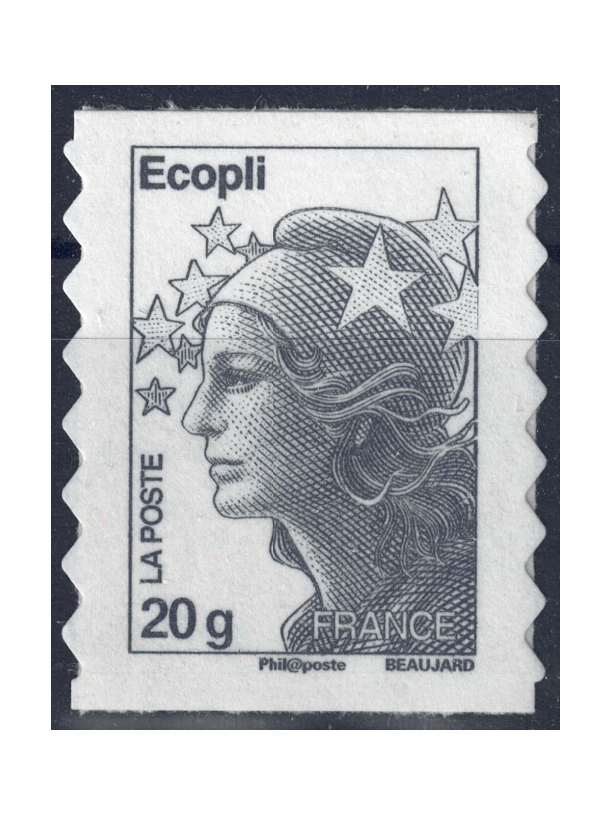 FRANCE 2011 Marianne (55c black without phosphorous) MNH**