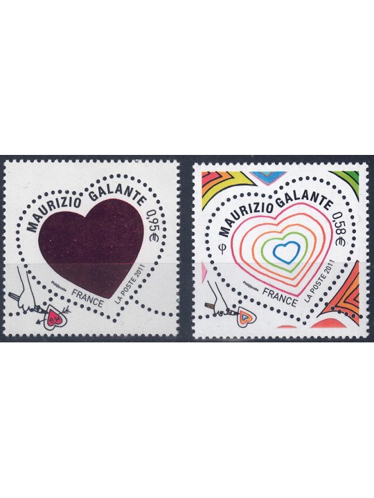 FRANCE 2011 Valentine's Day (Maurizio Galante) 2v MNH**