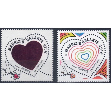 FRANCE 2011 Valentine's Day (Maurizio Galante) 2v MNH**