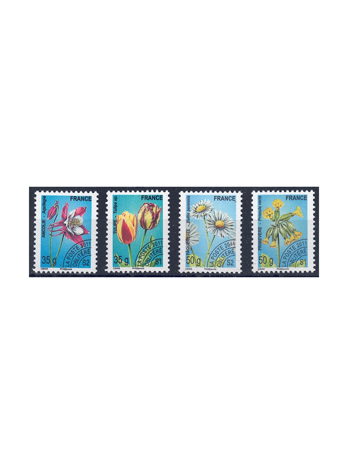 FRANCIA 2011 Preannullati (Fiori) 4v MNH**