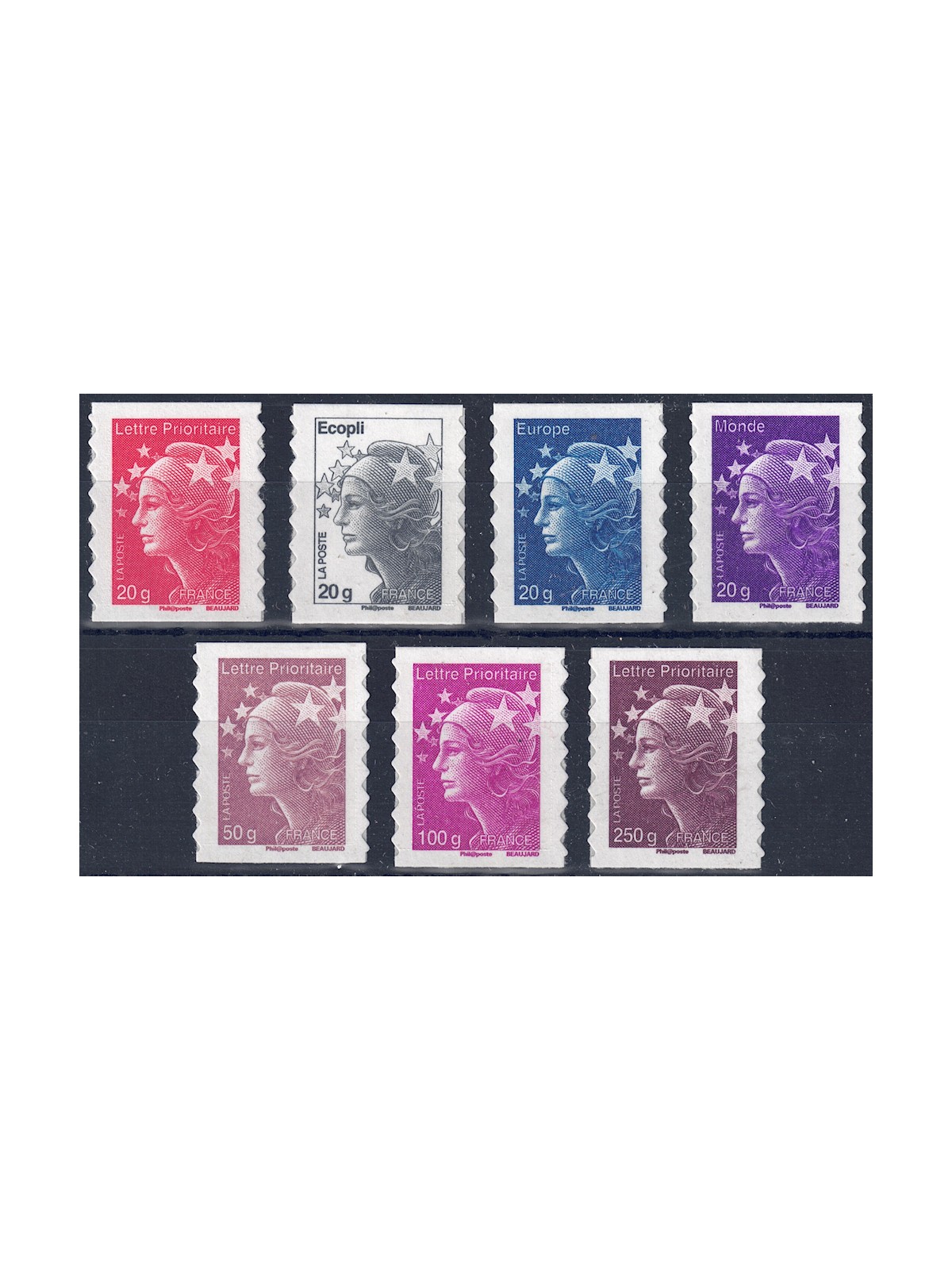 FRANCE 2011 Marianne and Europe (s-a) 7v MNH**