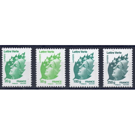 FRANCIA 2011 Marianna e foglia verde 4v MNH**