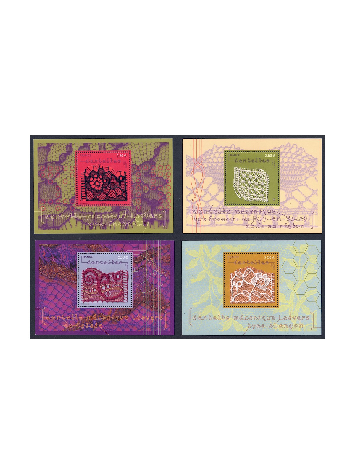 FRANCIA 2011 Pizzi artistici 4 BF MNH**