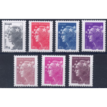 FRANCE 2011 Marianne and Europe 7v MNH**