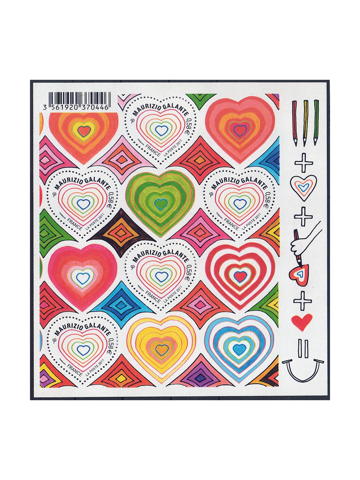 FRANCIA 2011 San Valentino (Maurizio Galante) BF MNH**