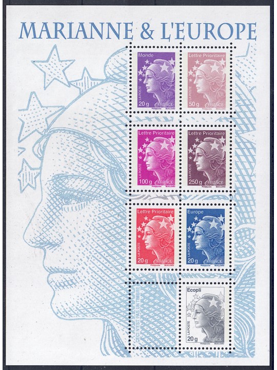 FRANCE 2011 Marianne and Europe s/s MNH**