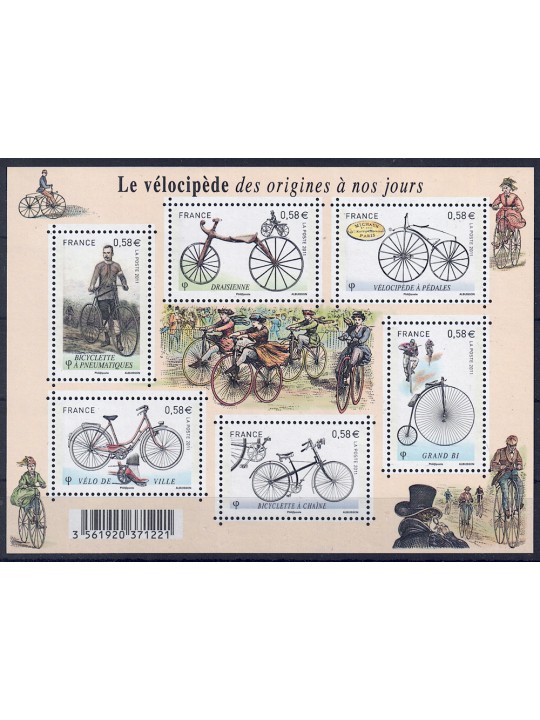 FRANCIA 2011 Storia della Bicicletta BF MNH**