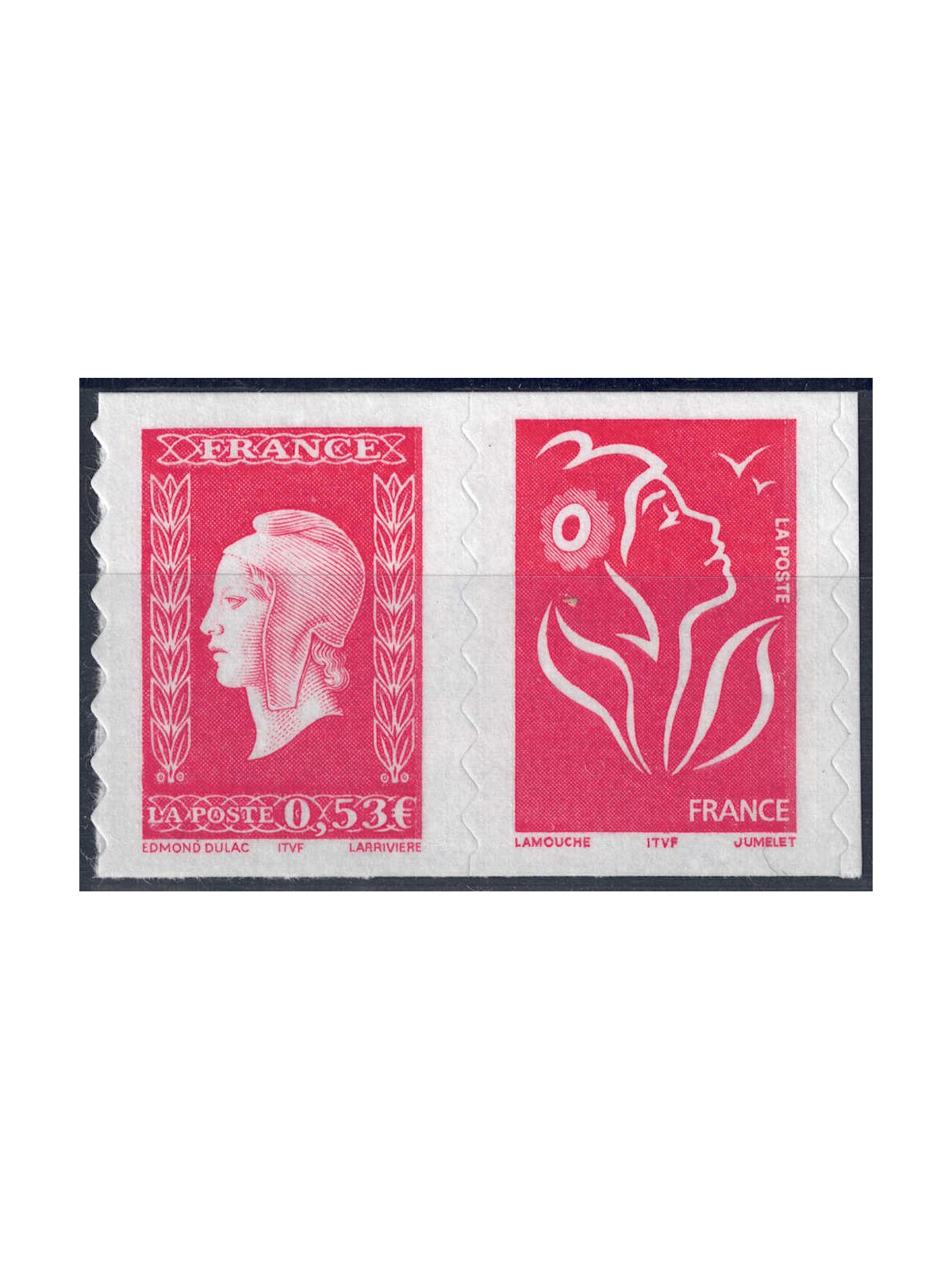 FRANCE 2005 Dulac's Marianne (from booklet) 2v MNH**