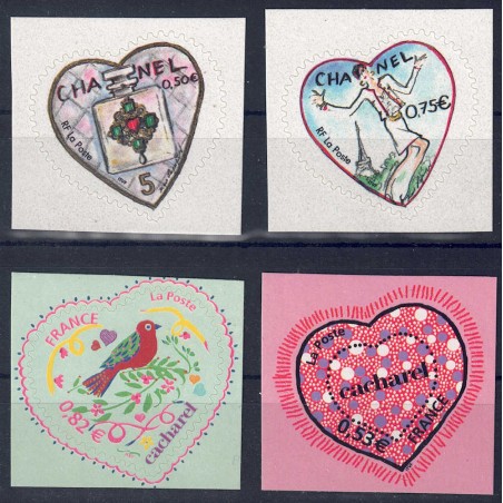 FRANCE 2005 San Valentino (Cacharel + Chanel) 4v MNH**
