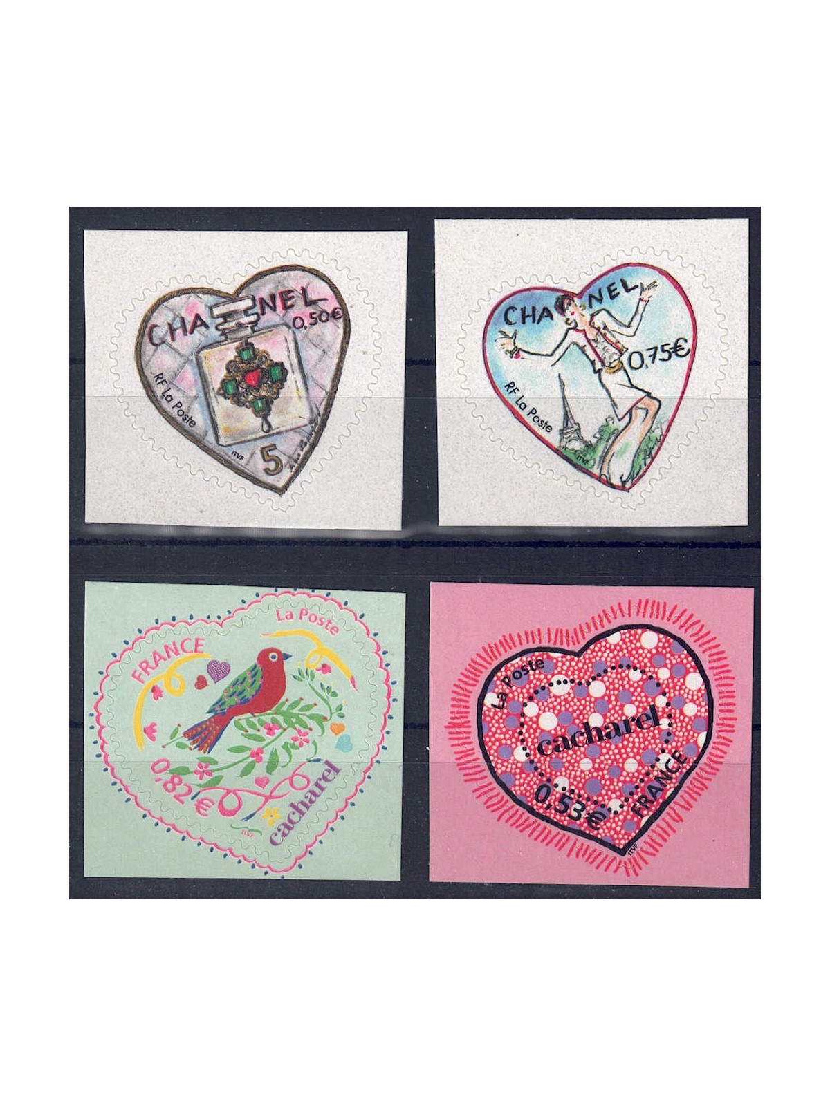 FRANCIA 2005 San Valentino (Cacharel + Chanel) 4v MNH**