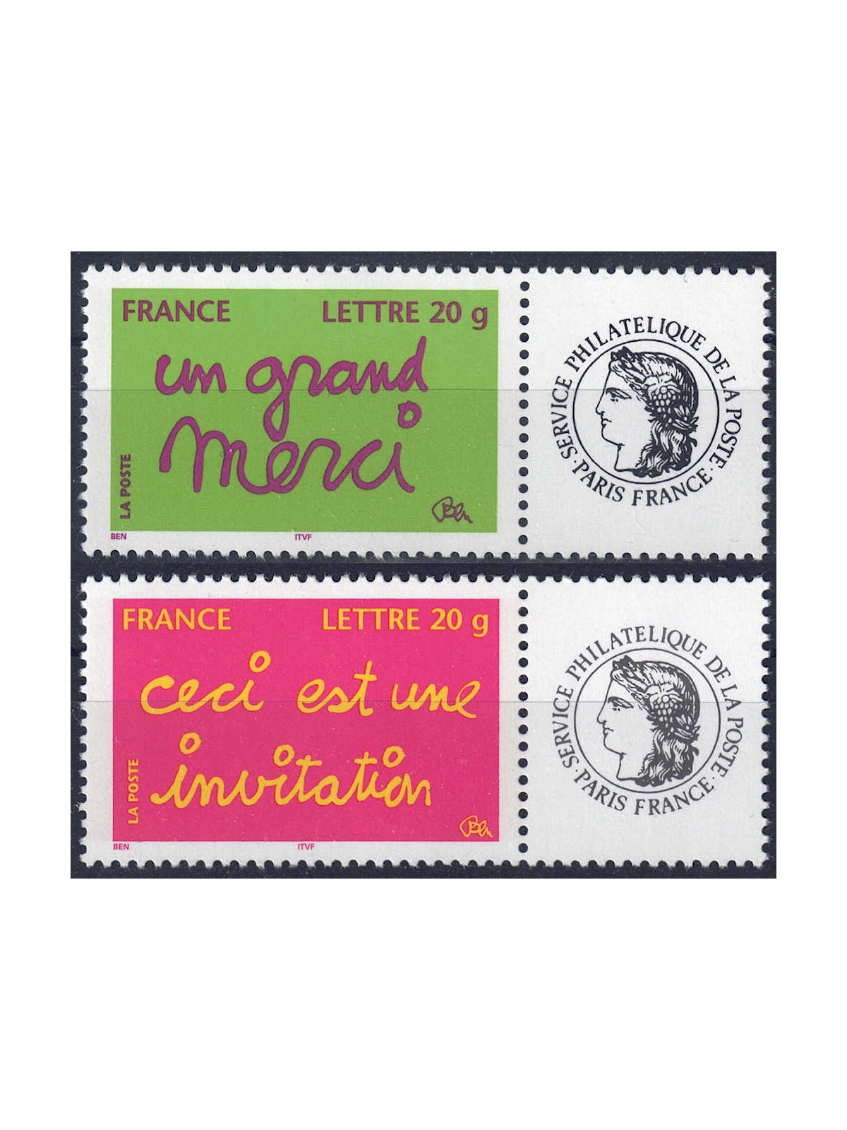 FRANCE 2005 Greetings Stamps (with tabs) 2v MNH**