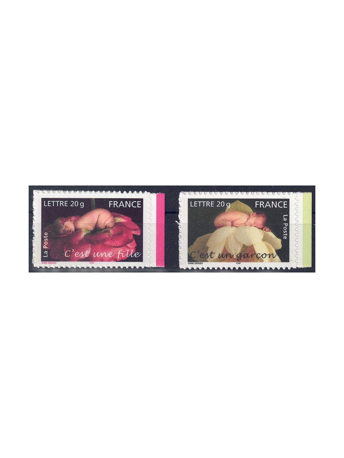 FRANCIA 2005 Francobolli augurali (maschio e femmina) da LB 2v MNH**