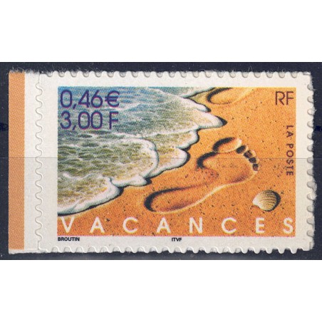 FRANCIA 2001 Buone vacanze (adesivo) MNH**