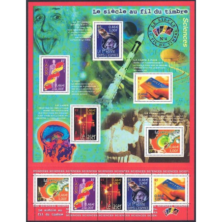 FRANCIA 2001 Il XX secolo (Le Scienze) BF MNH**