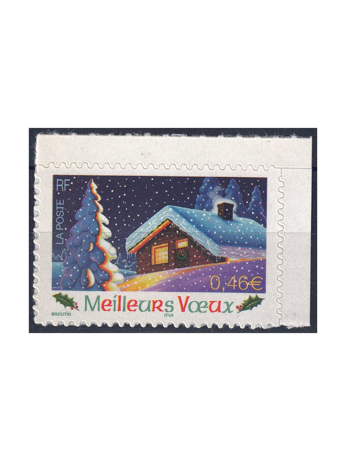 FRANCE 2002 New Year's Greetings (from booklet) MNH**