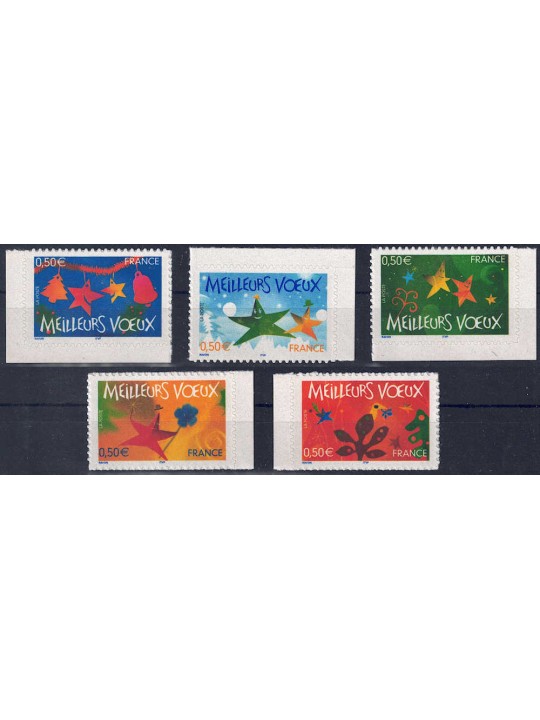 FRANCE 2004 New Year's Greetings (s-a) 5v MNH**