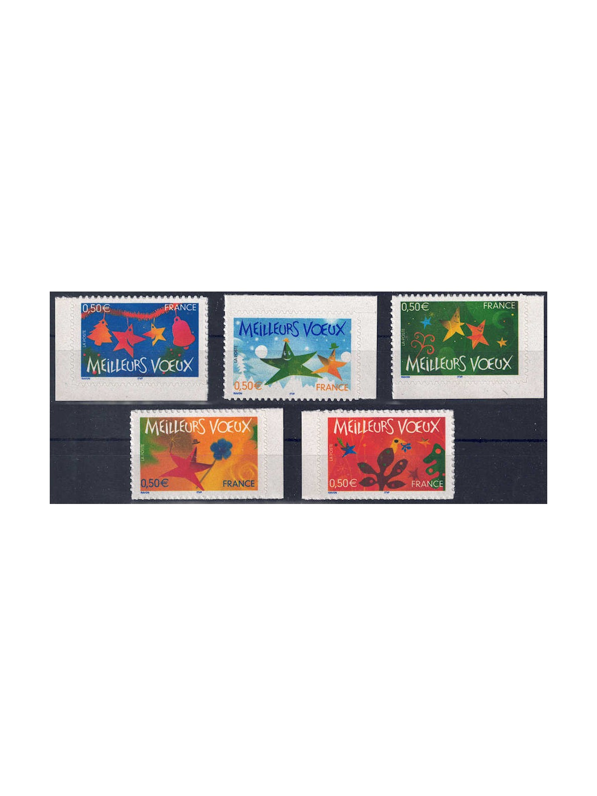 FRANCE 2004 New Year's Greetings (s-a) 5v MNH**
