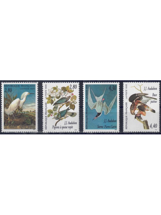 FRANCE 1995 Decorative arts (Audubon) 4v MNH**