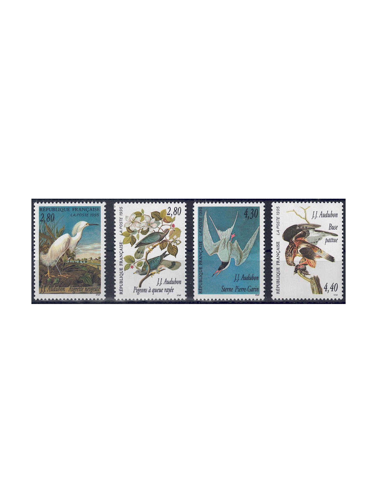 FRANCE 1995 Decorative arts (Audubon) 4v MNH**