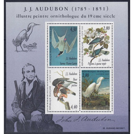 FRANCIA 1995 Arti decorative (Audubon) BF MNH**