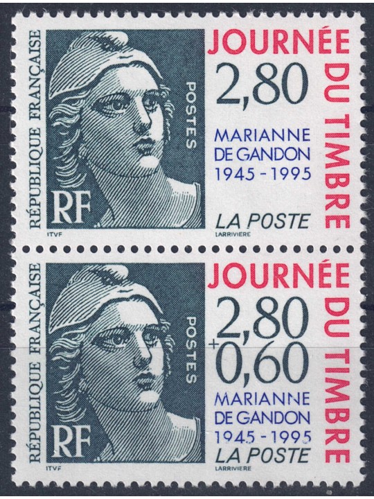 FRANCIA 1995 Giornata del francobollo 2v MNH**