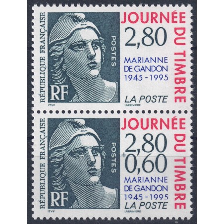 FRANCIA 1995 Giornata del francobollo 2v MNH**