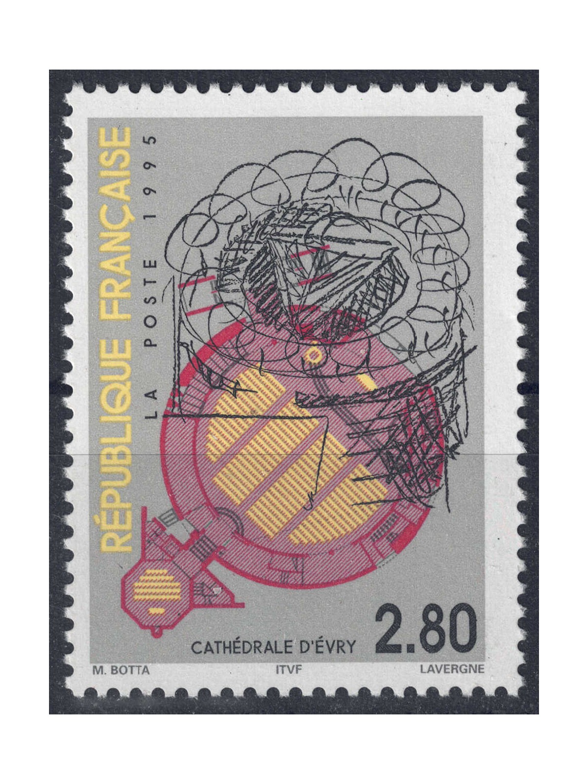 FRANCIA 1995 La Cattedrale d'Evry MNH**