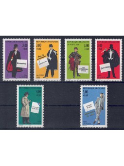 FRANCE 1996 Heroes of detective novels 6v MNH**