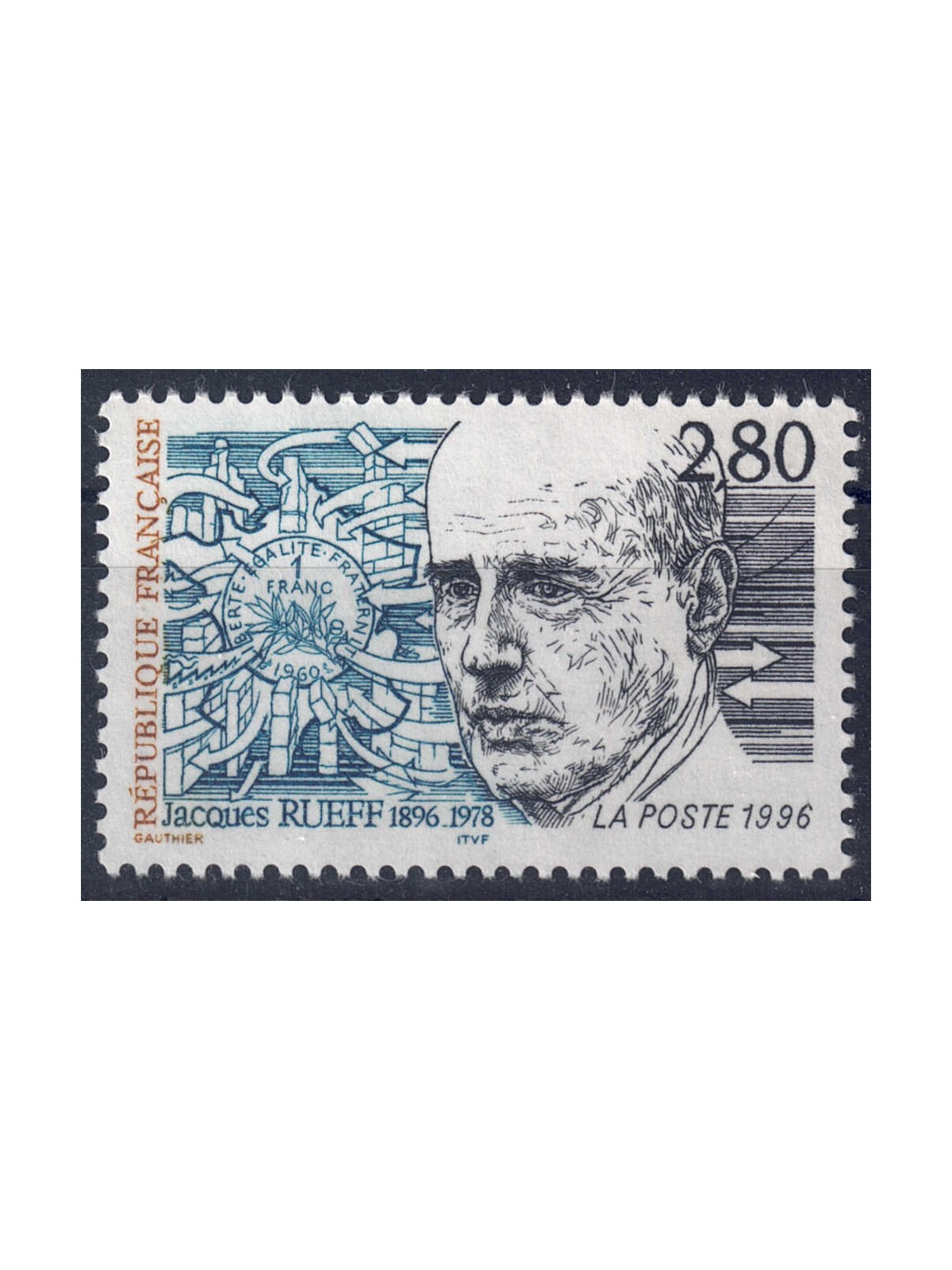 FRANCIA 1996 Jacques Rueff MNH**