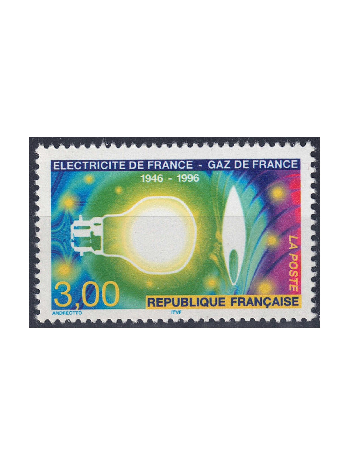 FRANCE 1996 Electricity and Gas MNH**