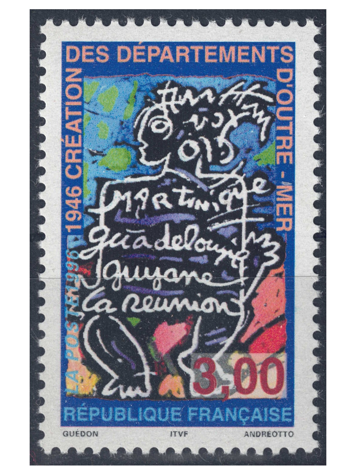 FRANCE 1996 Overseas Departments MNH**
