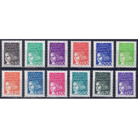 FRANCE 1997 Marianne of 14 July 12v MNH**