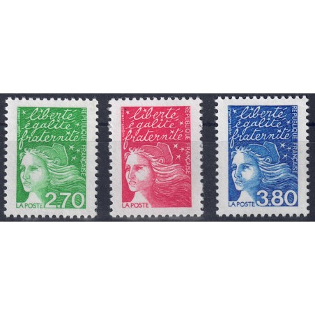 FRANCE 1997 Marianne of 14 July 3v MNH**