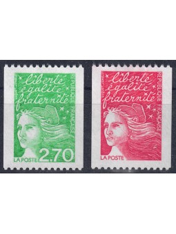 FRANCE 1997 Marianne of 14 July (coil) 2v MNH**