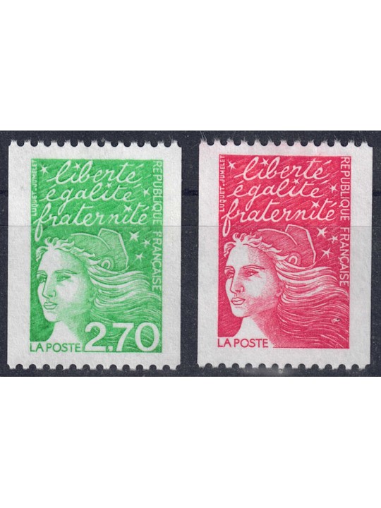 FRANCE 1997 Marianne of 14 July (coil) 2v MNH**