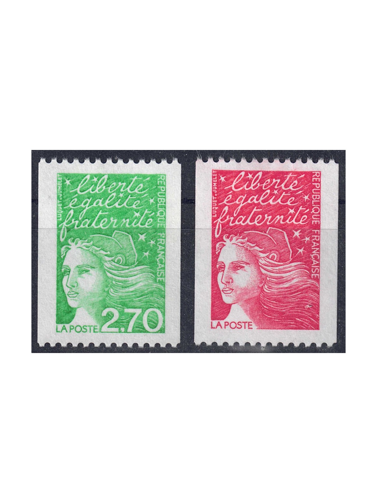 FRANCE 1997 Marianne of 14 July (coil) 2v MNH**