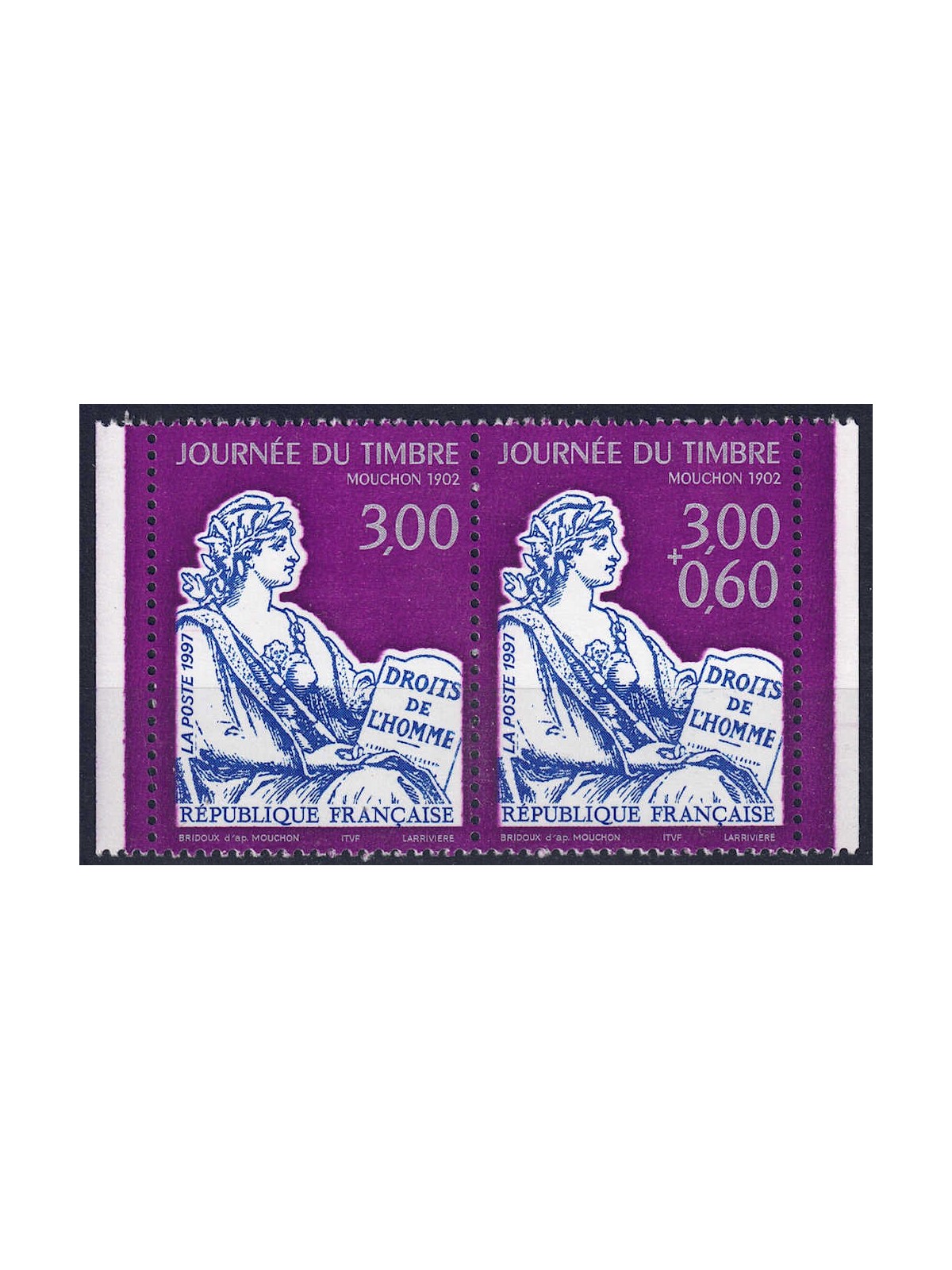 FRANCE 1997 Stamp Day 2v MNH**