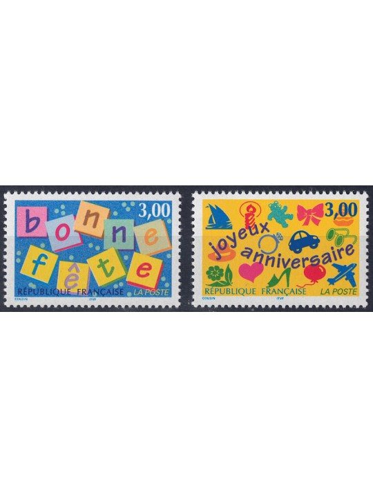 FRANCIA 1997 Francobolli augurali 2v MNH**