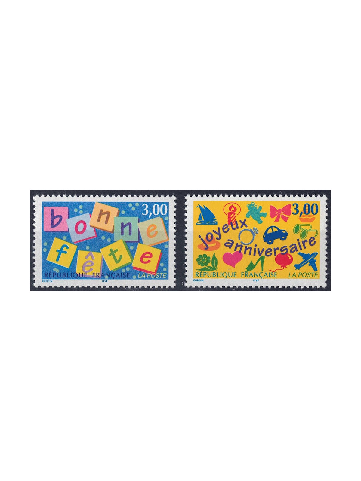 FRANCE 1997 Greeting stamps 2v MNH**